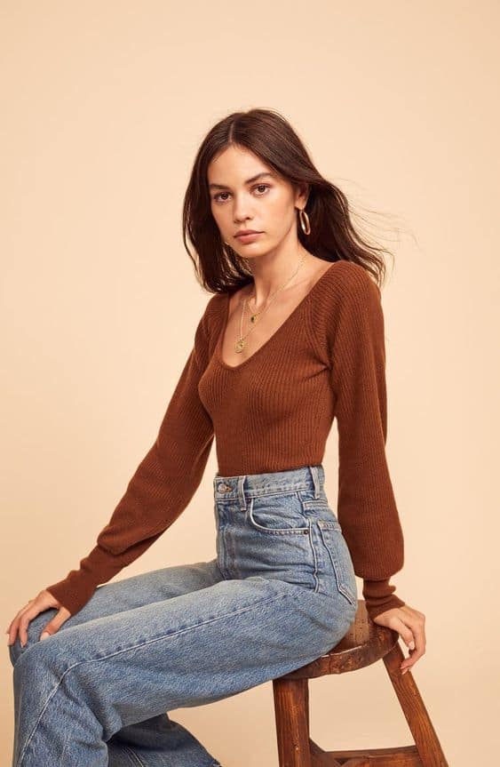 How Do You Style A Deep V-neck Sweater 2023