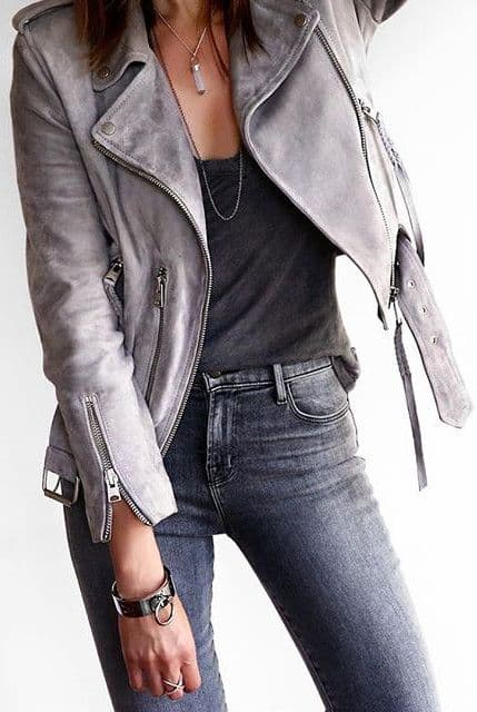 What Can I Wear With A Grey Leather Jacket 2023