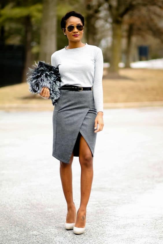 What Can I Wear With A Grey Skirt 2023