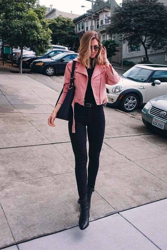 What Can I Wear With A Pink Leather Jacket 2023